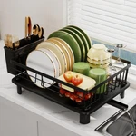 Dish Drainer Rack With Drip Tray, Sink Drainage Spout, Stai.... Fixed Price $31.67.