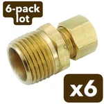 Nos 6-PACK Lot Anderson Metals 1/2" Compression X 3/8" Male Brass Union Adapter. Fixed Price $27.75.