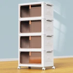 Yfxcvsl 4 Tier Stackable Storage Bins 92QT Collapsible Organizer Wheels White. Fixed Price $98.99.