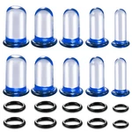 10 Pcs Glass Ear Gauges Stretching Kit Short Taper Expander, Cobalt Blue 2G-0.... Fixed Price $39.12.