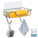 Soap Dish Stainless Steel Wall Mounted Holder Bar Bathroom Shower Basket. Fixed Price $8.99.