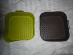 Newitee Pair Of Silicone Fryer Trays; 5 Quart; Avocado & Black; Brand. Fixed Price $25.99.
