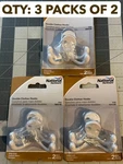 3-PACK 2PC (6 Hooks ) National Hardware N248-385 35LB Double Clothes 2.93" White. Fixed Price $22.88.