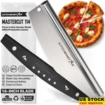 Stainless Steel Pizza Cutter Rocking Knife W/ Cover Dishwasher Safe Slicer New. Fixed Price $19.86.