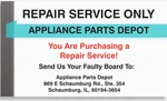 Repair Service - 8530909 Whirlpool Kitchenaid Dishwasher Control Board. Fixed Price $99.00.