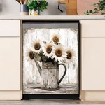 Cowfeel White Sunflower Kitchen Dishwasher Magnet Decoration Cover, Rustic. Fixed Price $68.72.